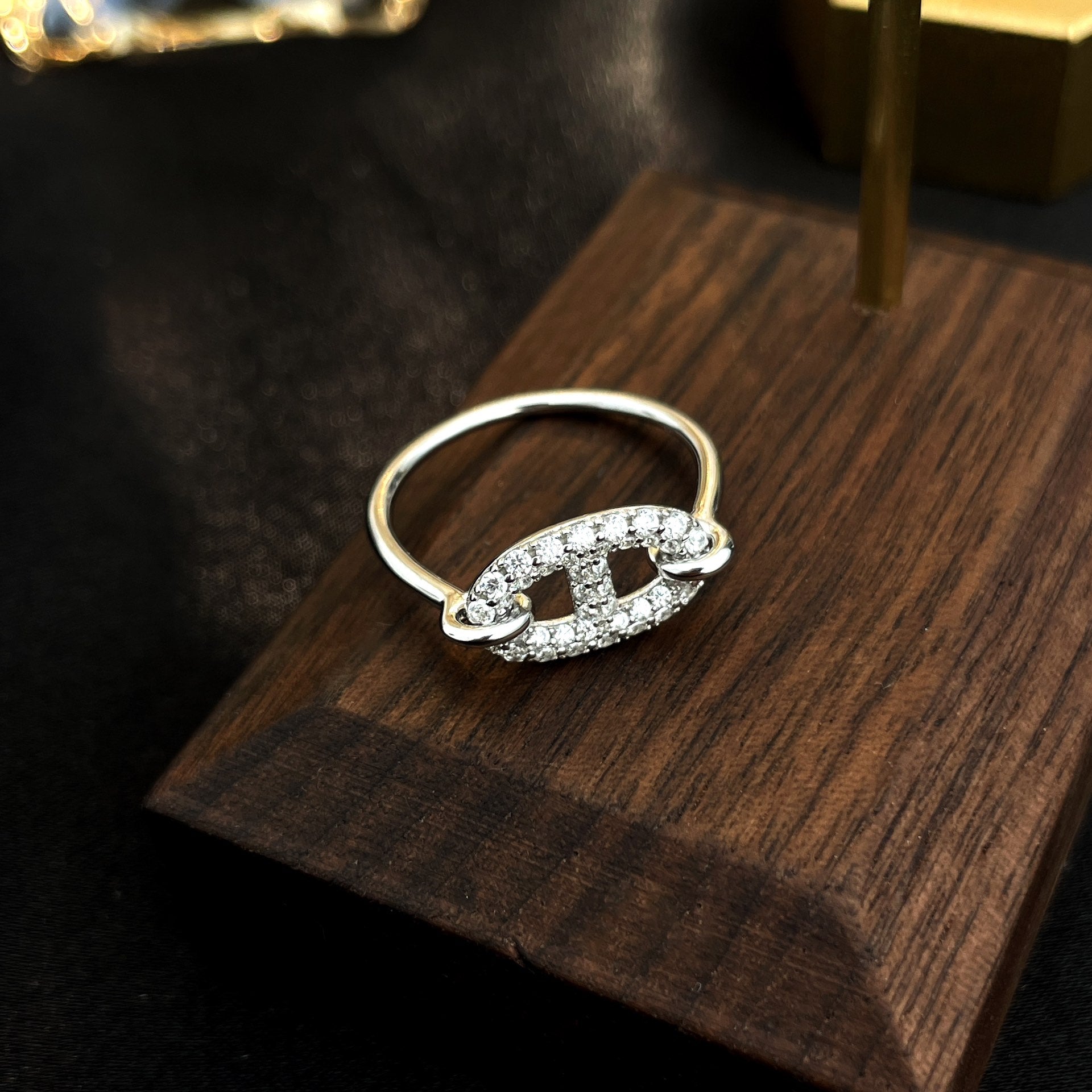 [Clover Jewelry]RONDE SMALL SILVER DIAMOND RING