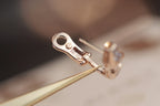 [Clover Jewelry]SERPENT PINK GOLD DIAMOND EARRINGS