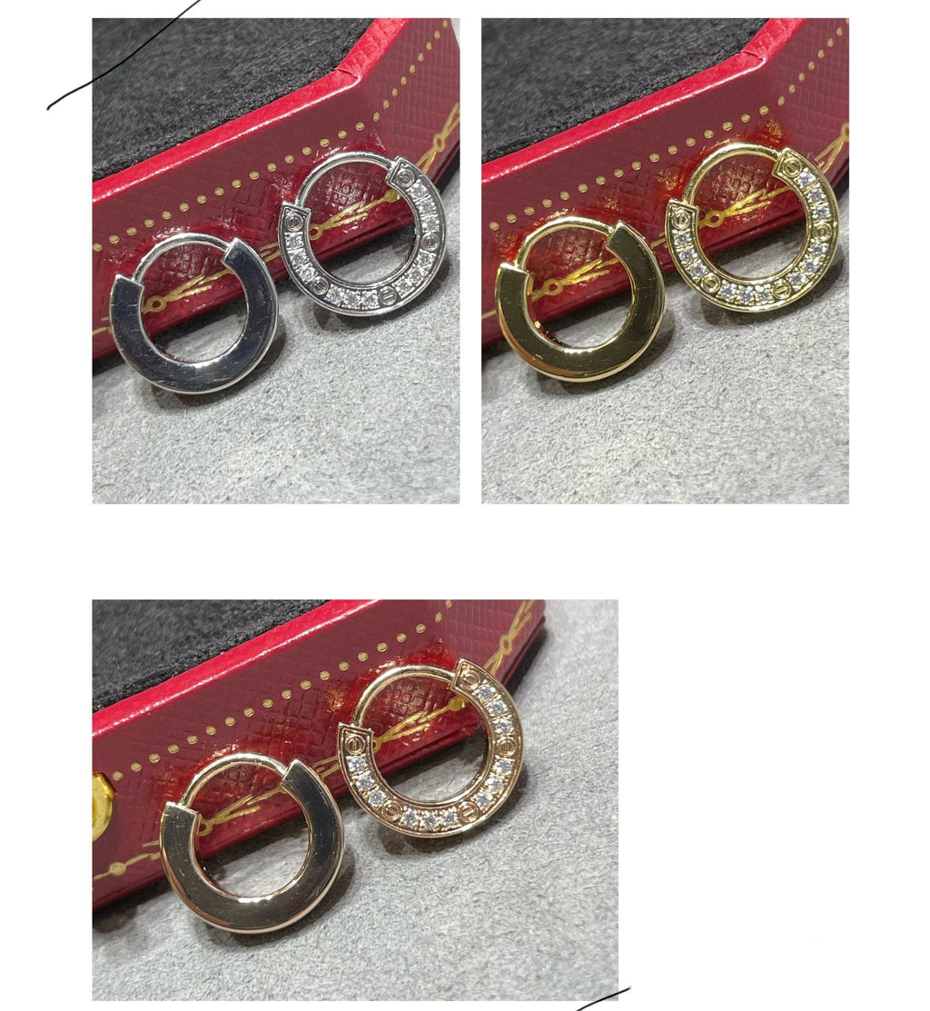 [クローバージュエリー]ラヴ ダイヤモンド イヤリング