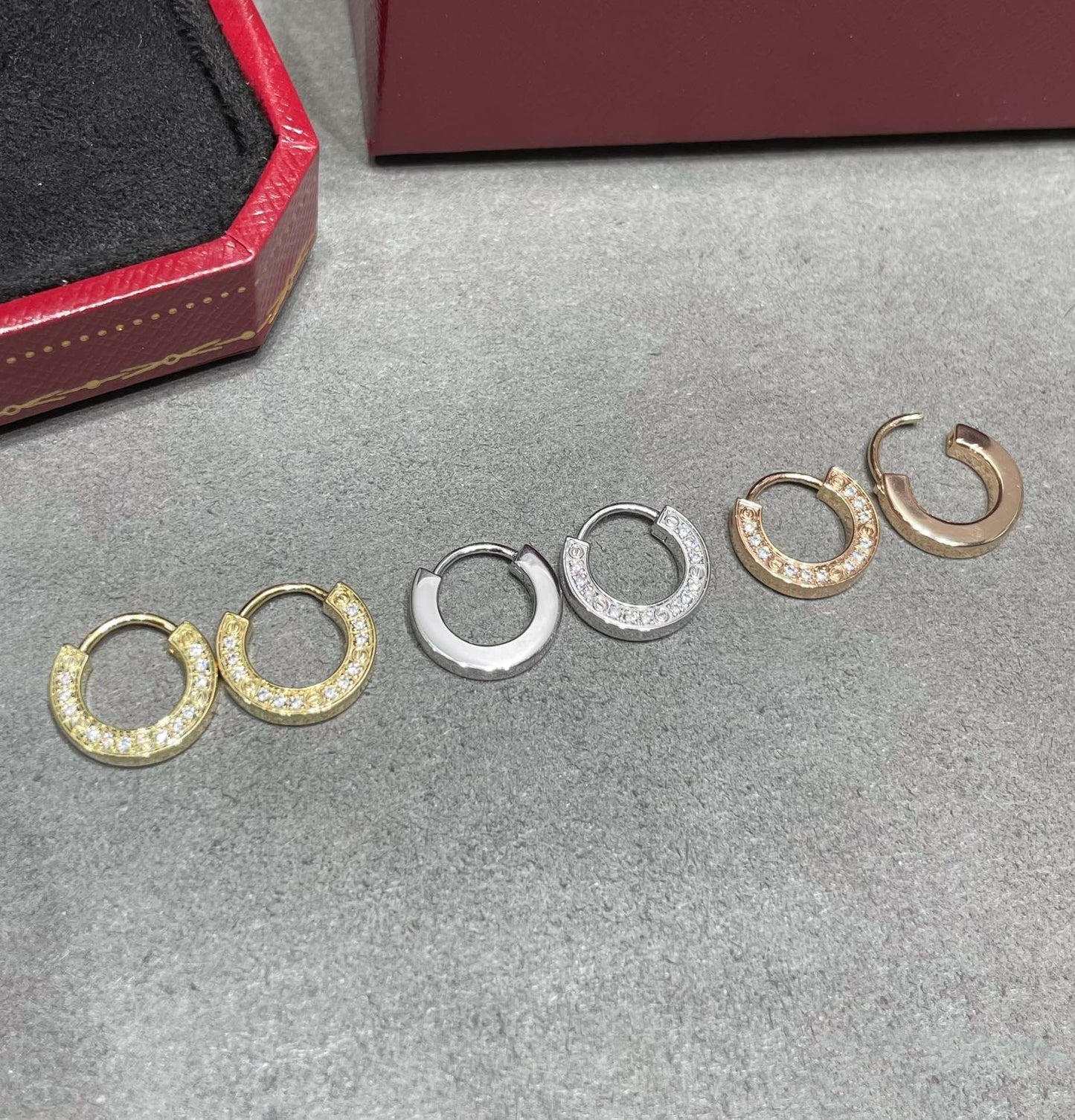 [Clover Jewelery]LOVE DIAMOND EARRINGS