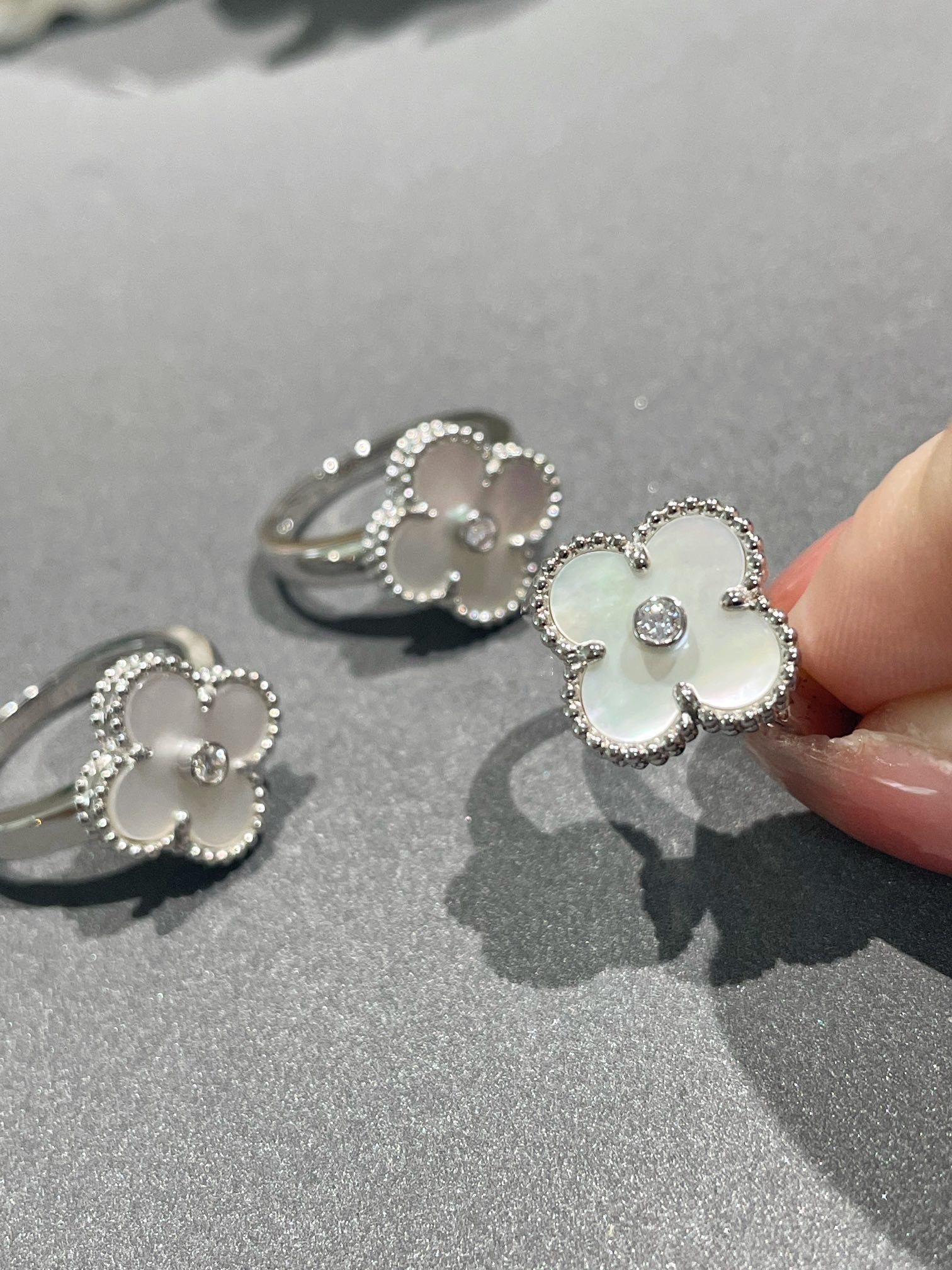 [Clover Jewelry]CLOVER SILVER MOP DIAMOND RING