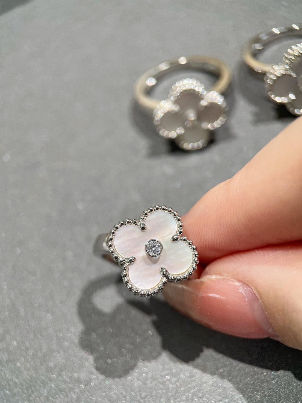 [Clover Jewelry]CLOVER SILVER MOP DIAMOND RING