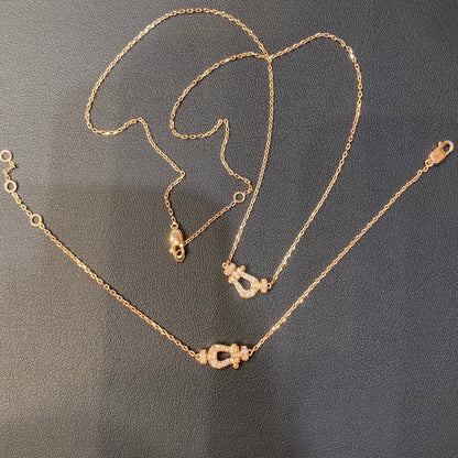 [Clover Jewelery]FORCE 10 DIAMOND PINK GOLD NECKLACE MINI MODEL