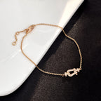 [Clover Jewelry]FORCE 10 FULL DIAMOND BUCKLE CHAIN LINK MINI MODEL