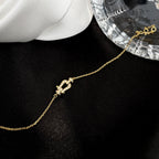 [Clover Jewelry]FORCE 10 FULL DIAMOND BUCKLE CHAIN LINK MINI MODEL