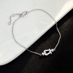 [Clover Jewelry]FORCE 10 FULL DIAMOND BUCKLE CHAIN LINK MINI MODEL