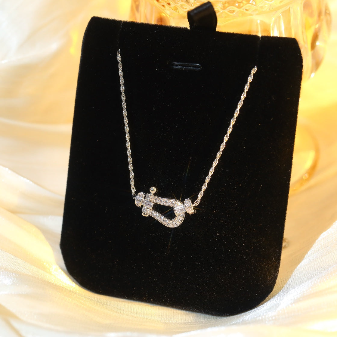 [Clover Jewelry]FORCE 10 DIAMOND SILVER NECKLACE MINI MODEL