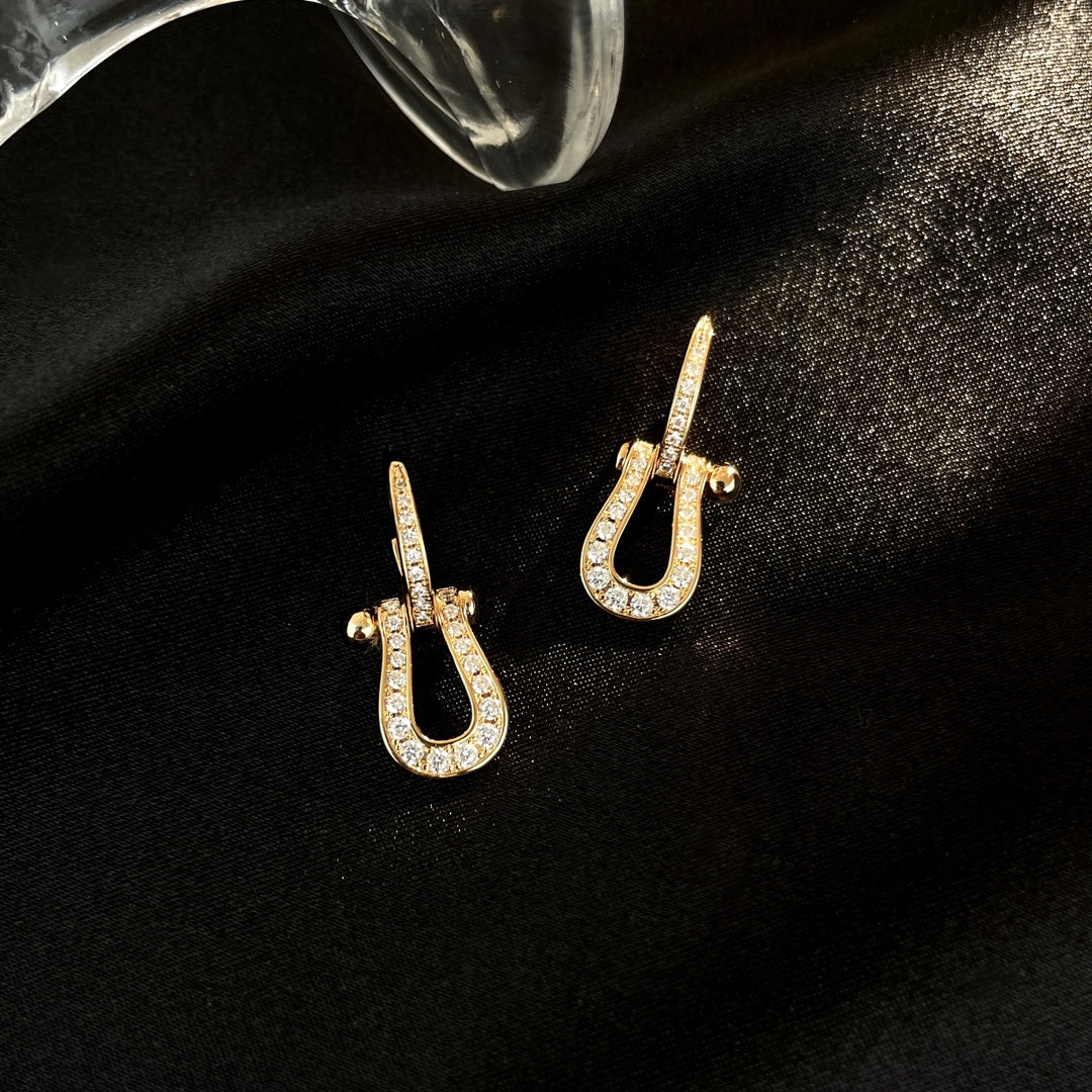 [Clover Jewellery] FORCE 10 VOLLMUNDIGE DIAMANT-OHRRINGE, MITTLERE MODELL