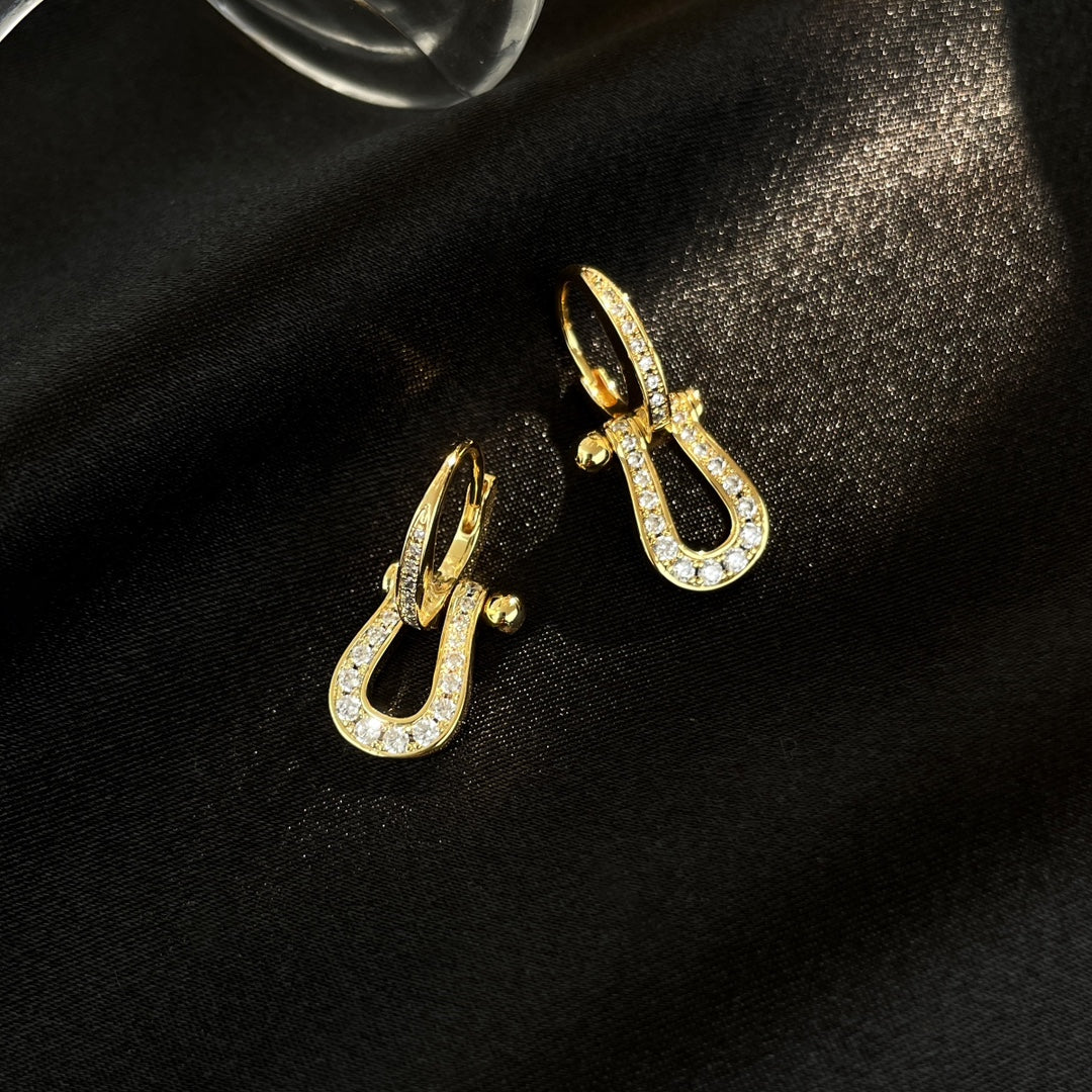 [Clover Jewellery] FORCE 10 VOLLMUNDIGE DIAMANT-OHRRINGE, MITTLERE MODELL