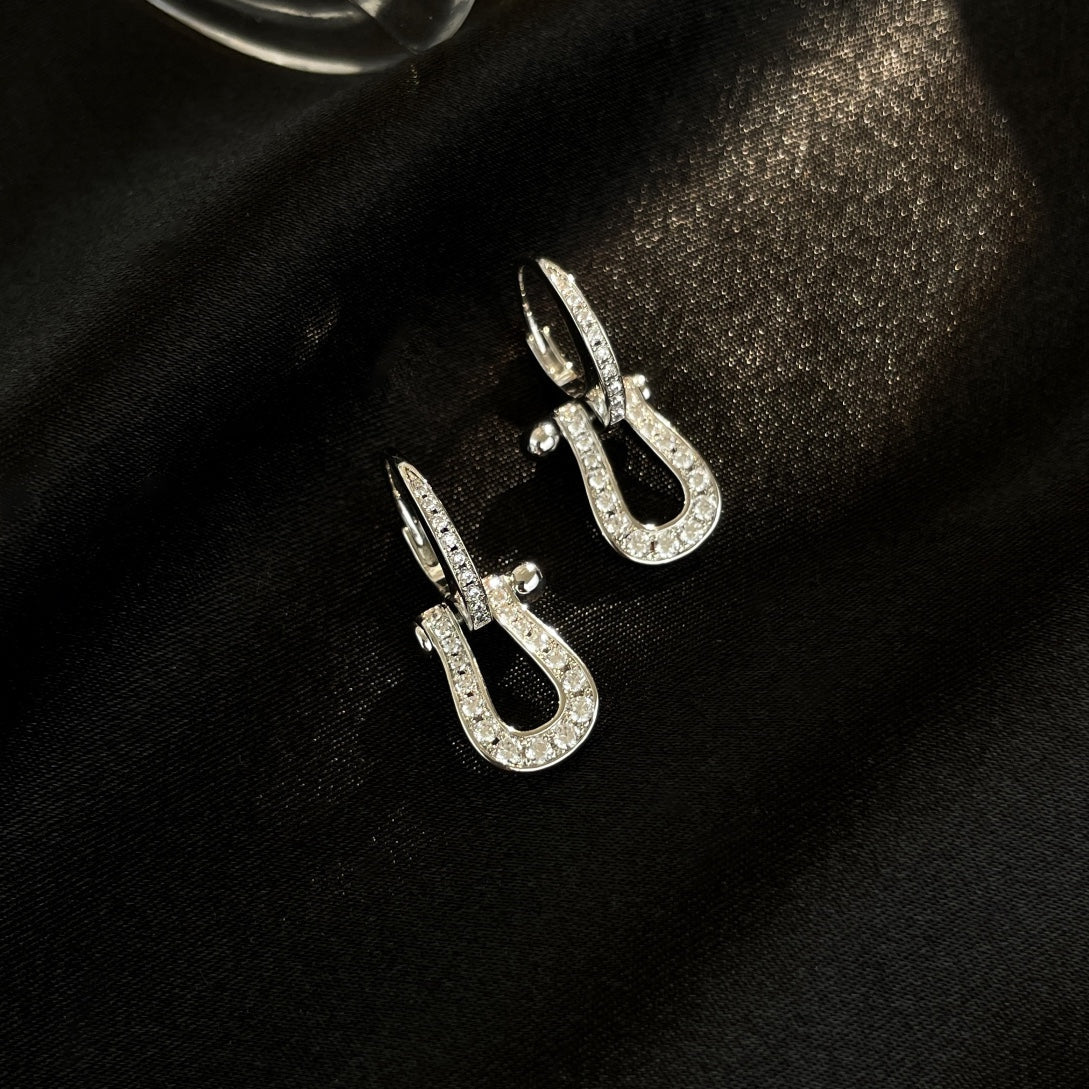 [Clover Jewellery] FORCE 10 VOLLMUNDIGE DIAMANT-OHRRINGE, MITTLERE MODELL