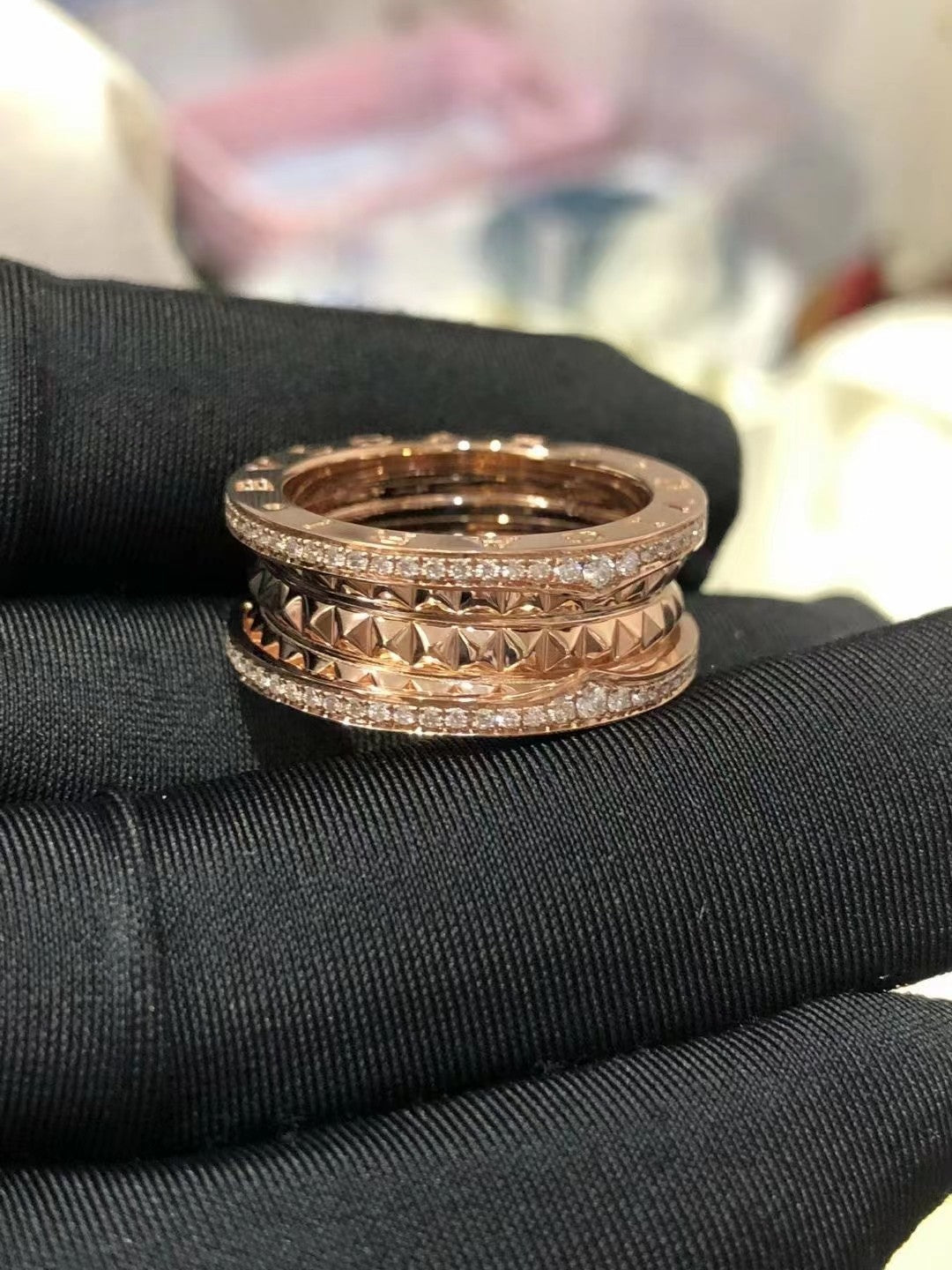 [Clover Jewelry]ZERO 1 ROCK DIAMOND PINK GOLD