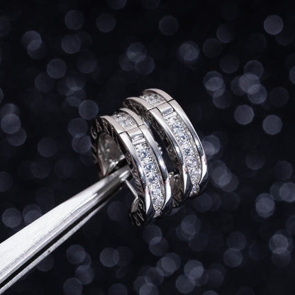 [Clover Jewellery]ZERO 1 MINI SILBERNE DIAMANT-OHRRINGE