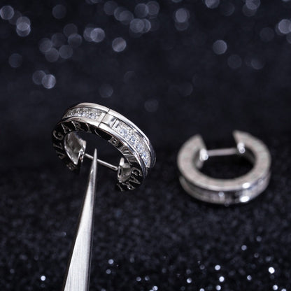 [Clover Jewellery]ZERO 1 MINI SILBERNE DIAMANT-OHRRINGE