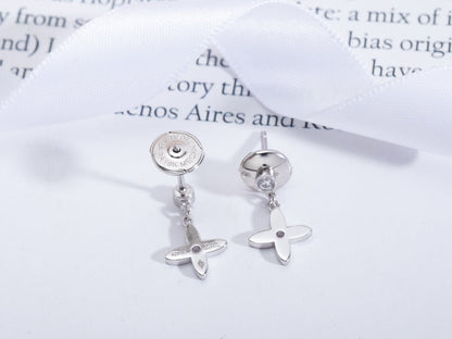 [Clover Jewelery]VIDYLLE SILVER DIAMOND MINI DROP EARRINGS