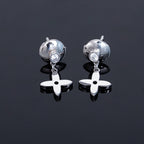 [Clover Jewelry]VIDYLLE SILBERNE DIAMANT MINI-HÄNGEOHRRINGE