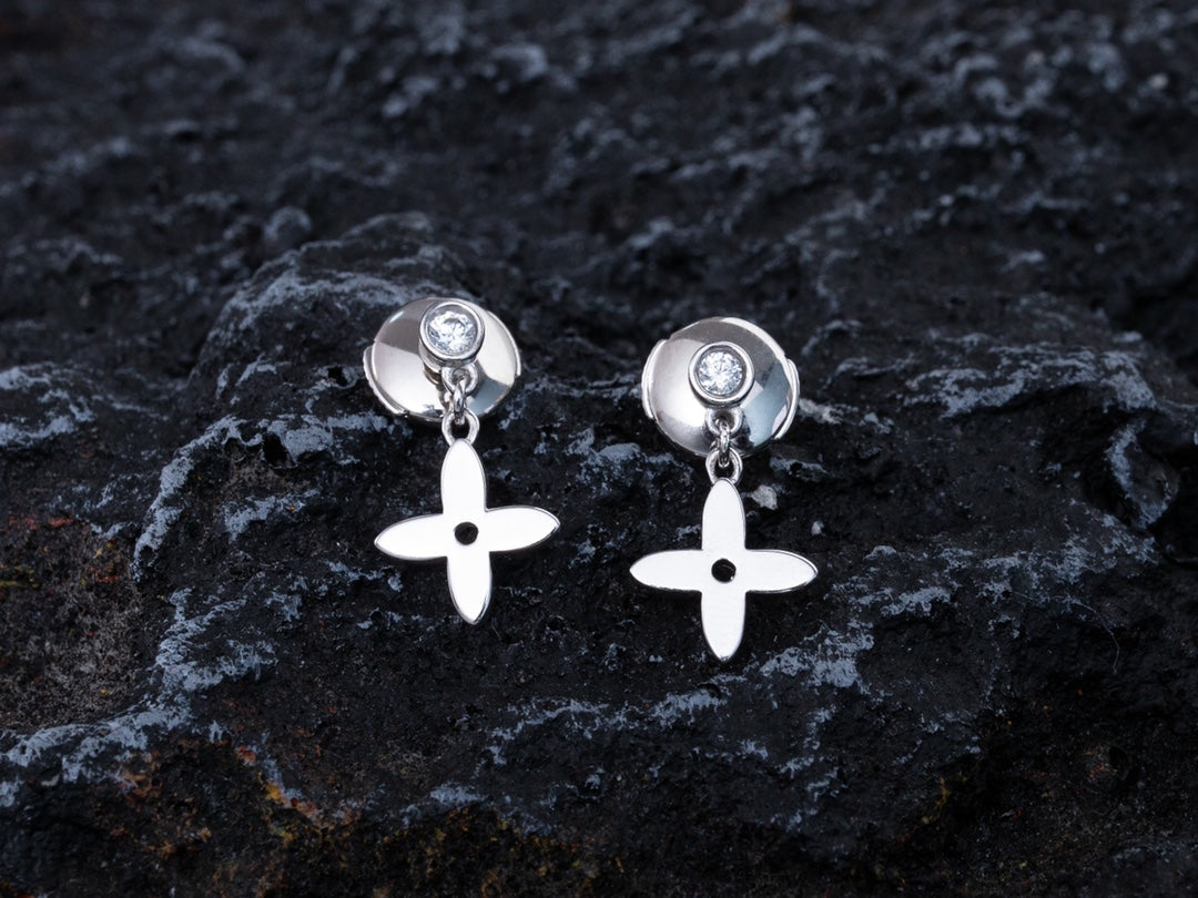[Clover Jewelry]VIDYLLE SILBERNE DIAMANT MINI-HÄNGEOHRRINGE