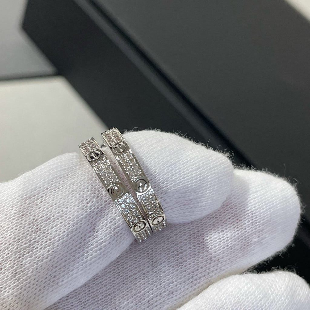 [Clover Schmuck]LIEBES-DIAMANT-SILBER-CREOLENOHRRINGE