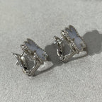 [Clover Jewelry]クローバーカルセドニーシルバースタッドピアス