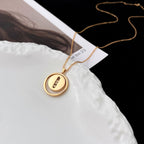 [Clover Jewelry]LUCKY MOVE MOP PINK GOLD NECKLACE