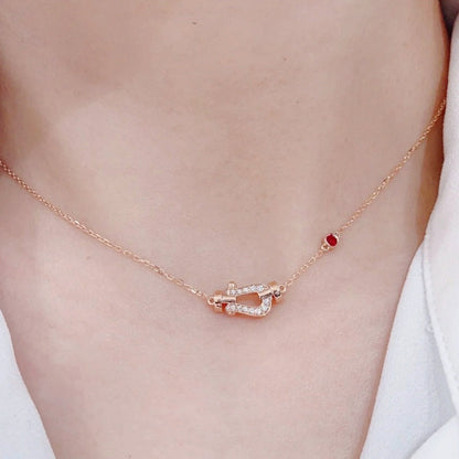 [Clover Jewelery]FORCE 10 DIAMOND PINK GOLD NECKLACE