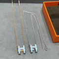[Clover Jewelry]POP H スカイブルー ネックレス