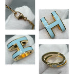 [Clover Jewelry]POP H スカイブルー ネックレス