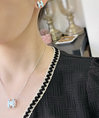 [Clover Jewellery] POP ​​H HIMMELBLAU OHRSTECKER