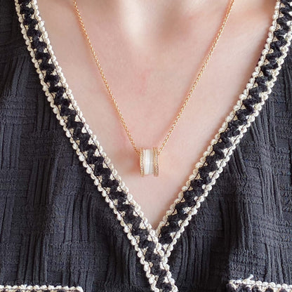 [Clover Jewelry]ZERO 1 DIAMANT-KERAMIK-HALSKETTE