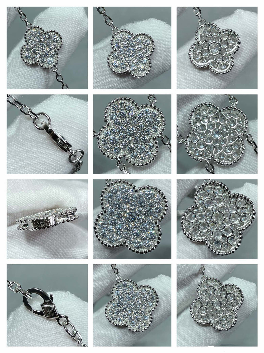 [Clover Jewelry]CLOVER 6 MOTIV DIAMANT PAVÉ HALSKETTE