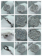 [Clover Jewelry]CLOVER 6 MOTIV DIAMANT PAVÉ HALSKETTE