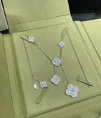 [Clover Jewelry]CLOVER 6 MOTIV DIAMANT PAVÉ HALSKETTE