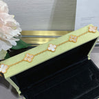 [Clover Jewelry]クローバー 5モチーフ ダイヤモンド ピンクMOP ピンクゴールド ブレスレット