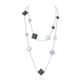 [Clover Jewelry]KLEE 16 MOTIV CHALCEDON MOP SILBER HALSKETTE