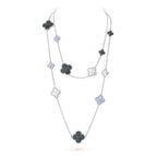 [Clover Jewelry]KLEE 16 MOTIV CHALCEDON MOP SILBER HALSKETTE