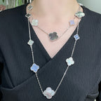 [Clover Jewelry]KLEE 16 MOTIV CHALCEDON MOP SILBER HALSKETTE