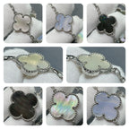 [Clover Jewelry]KLEE 16 MOTIV CHALCEDON MOP SILBER HALSKETTE