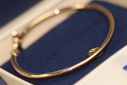 [Clover Jewellery] IDYLLE ROSA GOLD OFFENES ARMBAND MIT DIAMANTEN