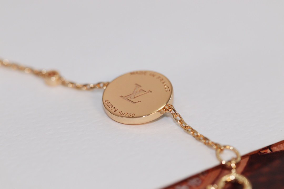 [Clover Jewelery]STAR AND SUN 4 MOTIF PINK GOLD MALACHITE BRACELET