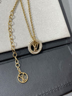 [Clover Jewelry]BY NIGHT DIAMOND PAVED NECKLACE