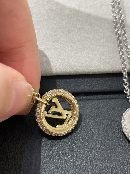 [Clover Jewelery]BY NIGHT DIAMOND PAVED NECKLACE