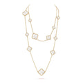 [Clover Jewelry]KLEE 16 MOTIV WEISSES PERLMUTT GOLDHALSKELLe