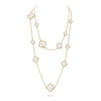 [Clover Jewelry]KLEE 16 MOTIV WEISSES PERLMUTT GOLDHALSKELLe