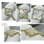 [Clover Jewelry]KLEE 16 MOTIV WEISSES PERLMUTT GOLDHALSKELLe