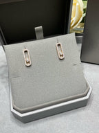 [Clover Jewelry]MOVE UNO STUD DIAMOND PAVED EARRINGS