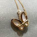 [Clover Jewelry]BUTTERFLY MOP DIAMOND NECKLACE