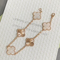 [Clover Jewelry]CLOVER BRACELET 5 MOTIF WHITE MOP PINK GOLD