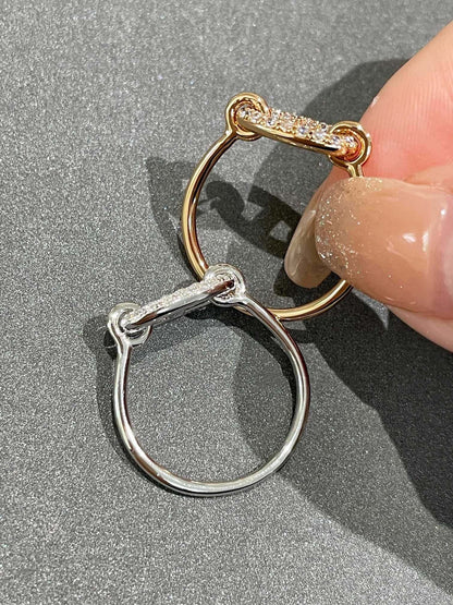 [Clover Jewellery]Runder kleiner Diamantring