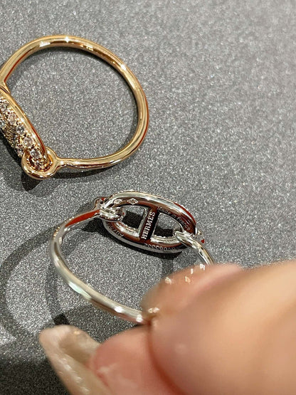 [Clover Jewellery]Runder kleiner Diamantring