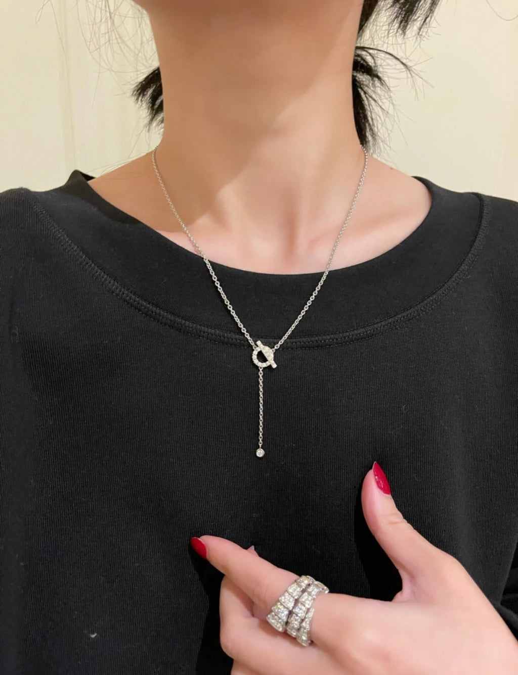[Clover Jewelry] FINESSE シルバーダイヤモンドネックレス