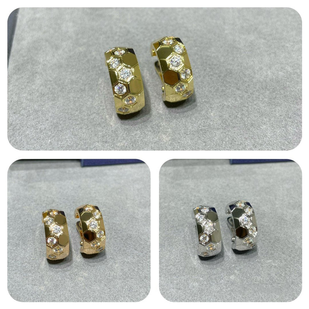 [Clover Jewelry]BEE LOVE DIAMOND HOOP EARRINGS